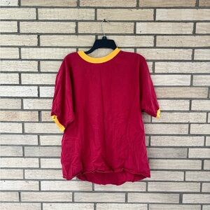 Vintage Fruit of the Loom Red and Yellow T-Shirt